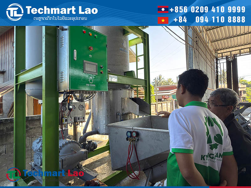 ເຄື່ອງເຮັດນ້ຳກ້ອນ 10 ໂຕນໄດ້ຖືກຕິດຕັ້ງຢ່າງໄວວາ