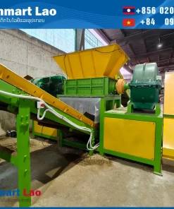 ເຄື່ອງບົດສອງເພົາສຳລັບບົດຟາງເພື່ອເຮັດອາຫານສັດໃຫ້ງົວ.