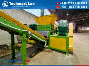 ເຄື່ອງບົດສອງເພົາສຳລັບບົດຟາງເພື່ອເຮັດອາຫານສັດໃຫ້ງົວ.